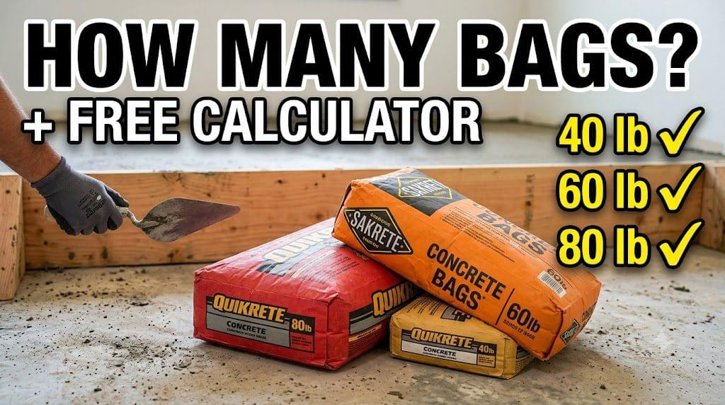 how many bags of concrete do i need_concrete bag calculator