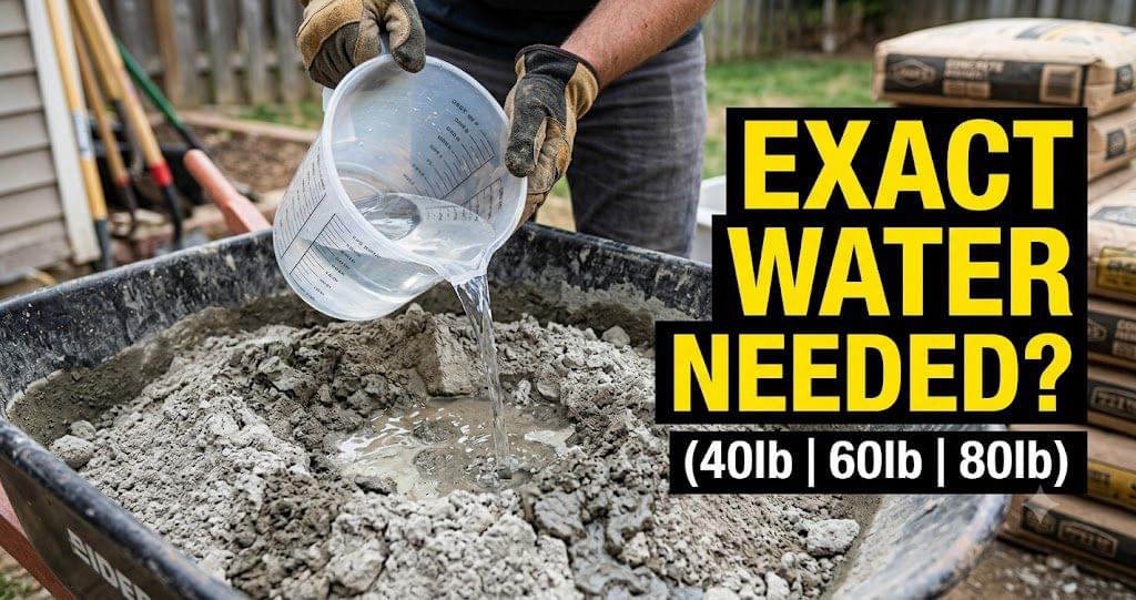 How Much Water Do You Actually Need Per Bag of Concrete