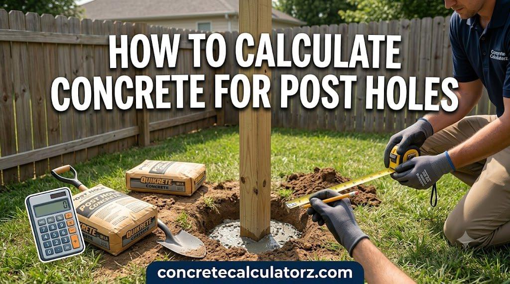 How to calculate concrete for Post Holes