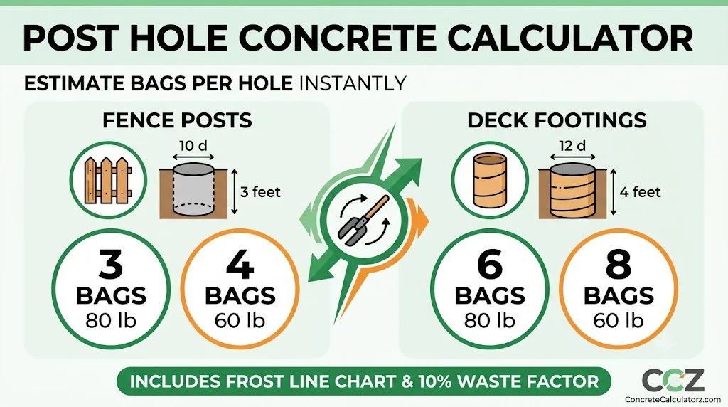Concrete Calculators for post holes
