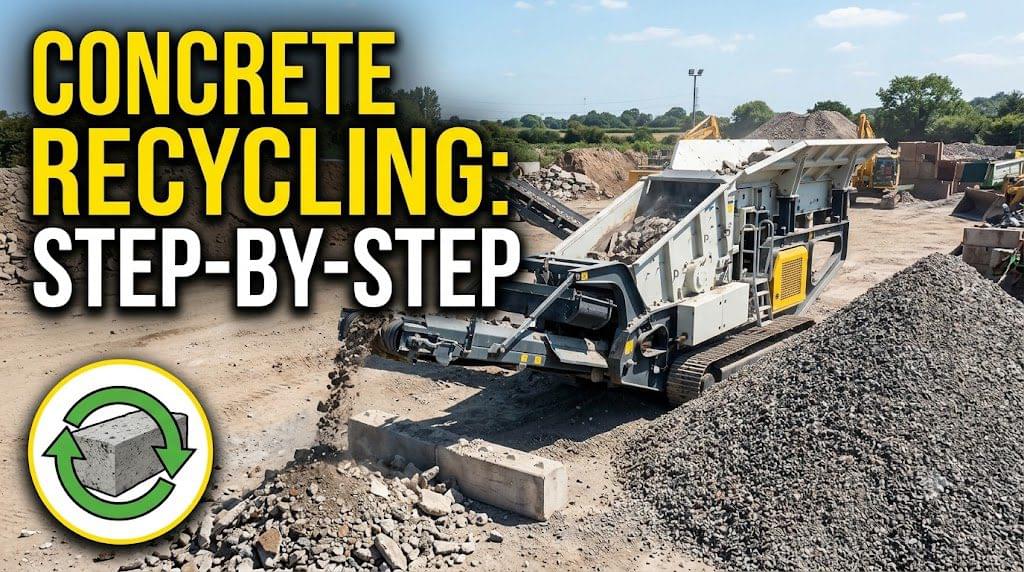 Concrete recycling process step by step