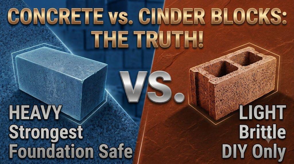 concrete blocks vs cinder blocks